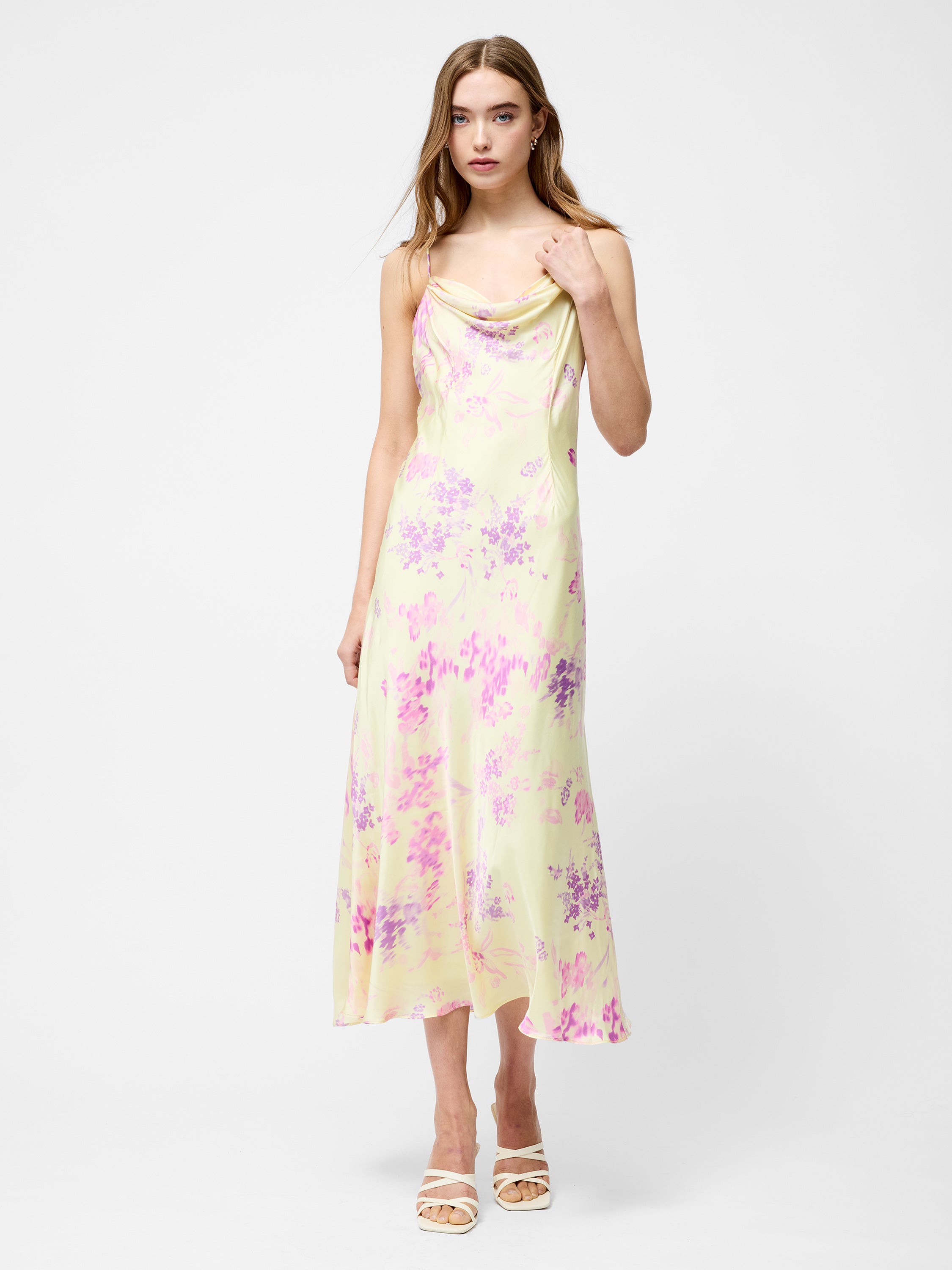 Elyria Oona Satin Midi Dress
