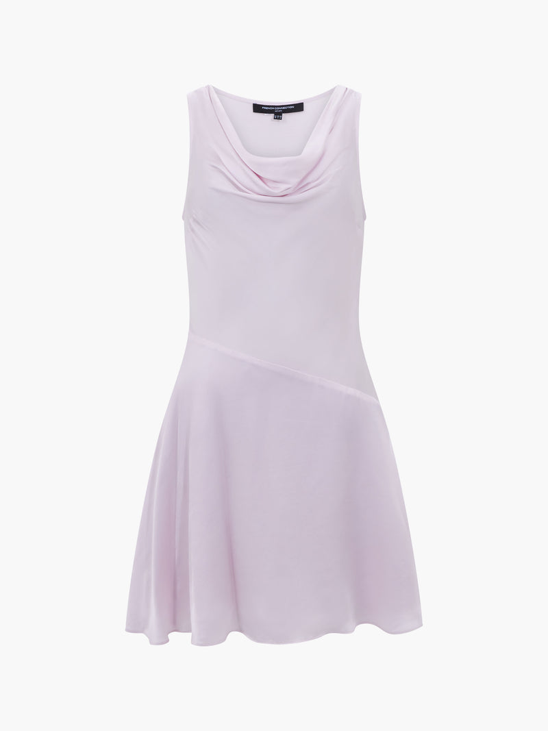 Oona Satin Asymmetrical Mini Dress