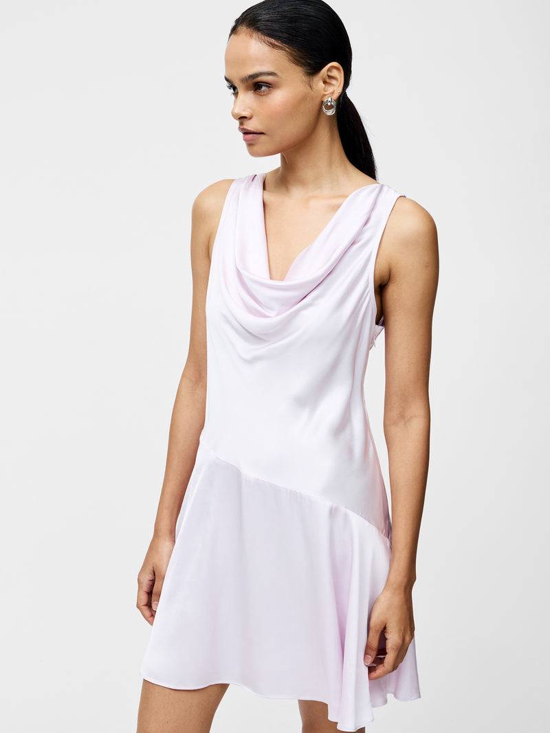 Oona Satin Asymmetrical Mini Dress