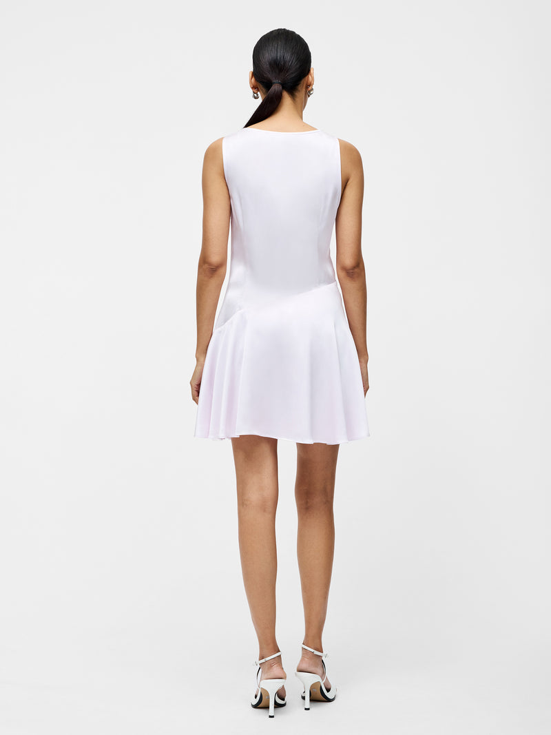 Oona Satin Asymmetrical Mini Dress