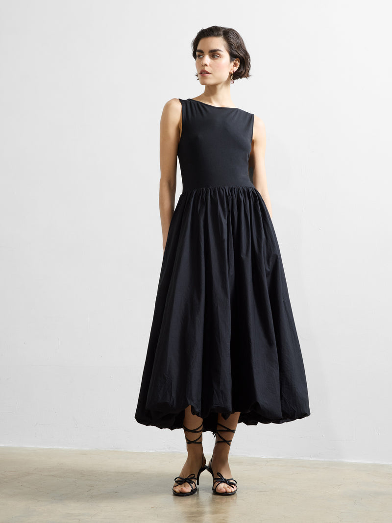 Phoebe Jersey Bubble Hem Midi Dress