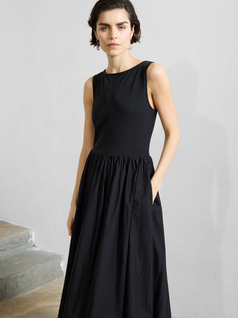 Phoebe Jersey Bubble Hem Midi Dress