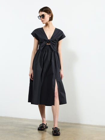 Barletta Poplin Tie Midi Dress