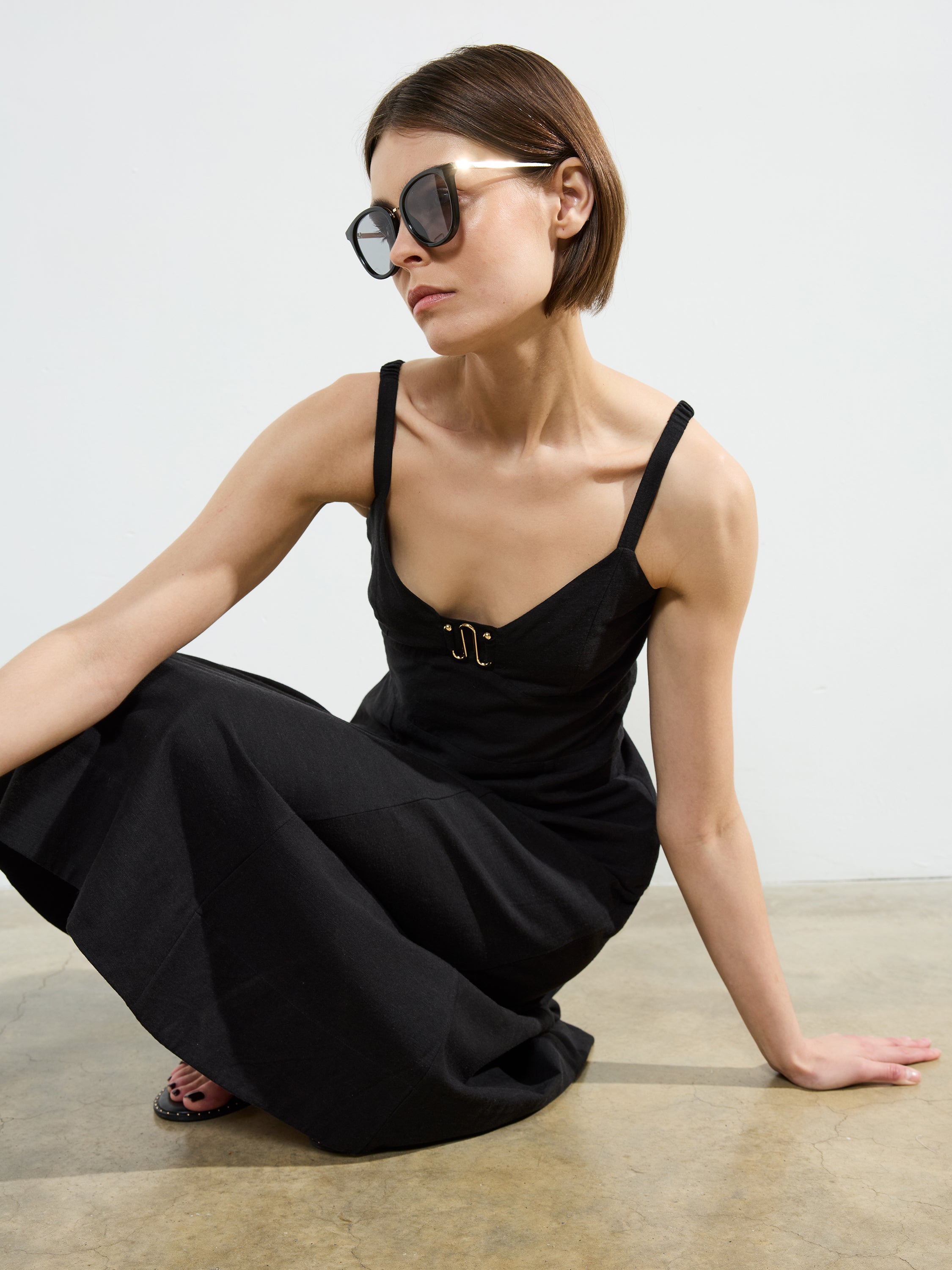 Ariette Strappy Midi Dress