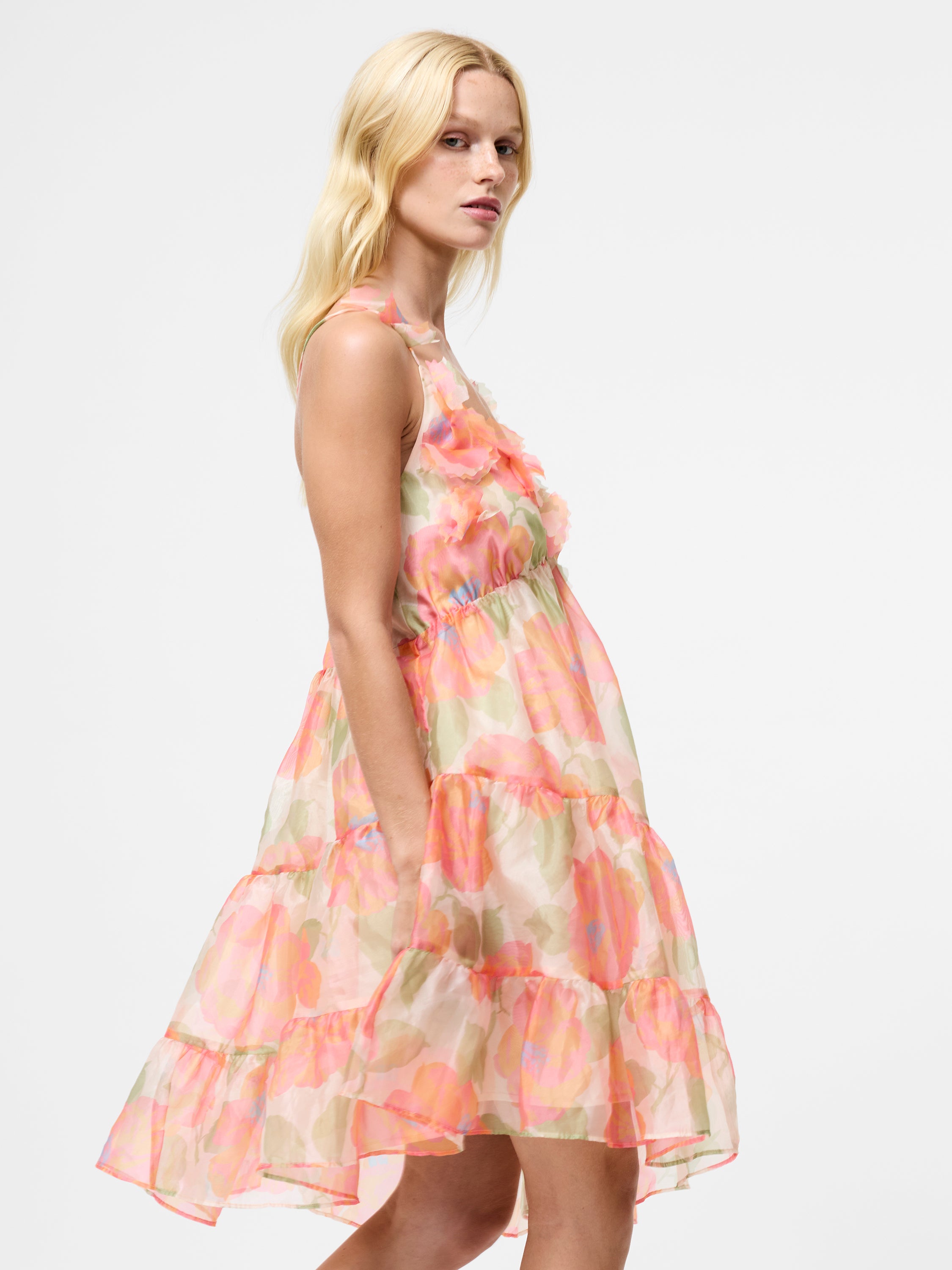 Jasmine Organza Halterneck Mini Dress