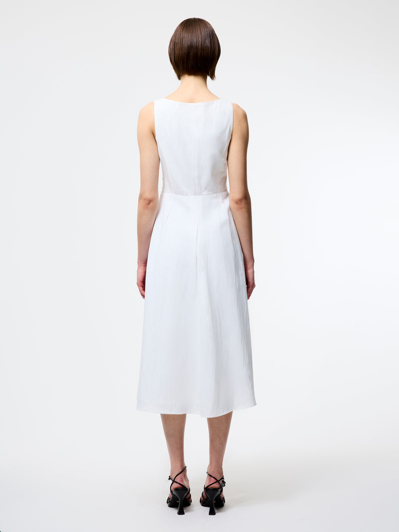 Ariette Linen Blend Sleeveless Midi Dress