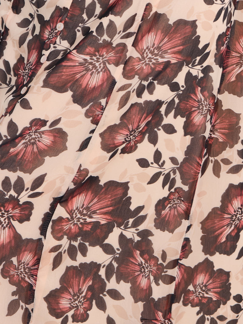 Elyse Flutter Sleeve Tea Dress