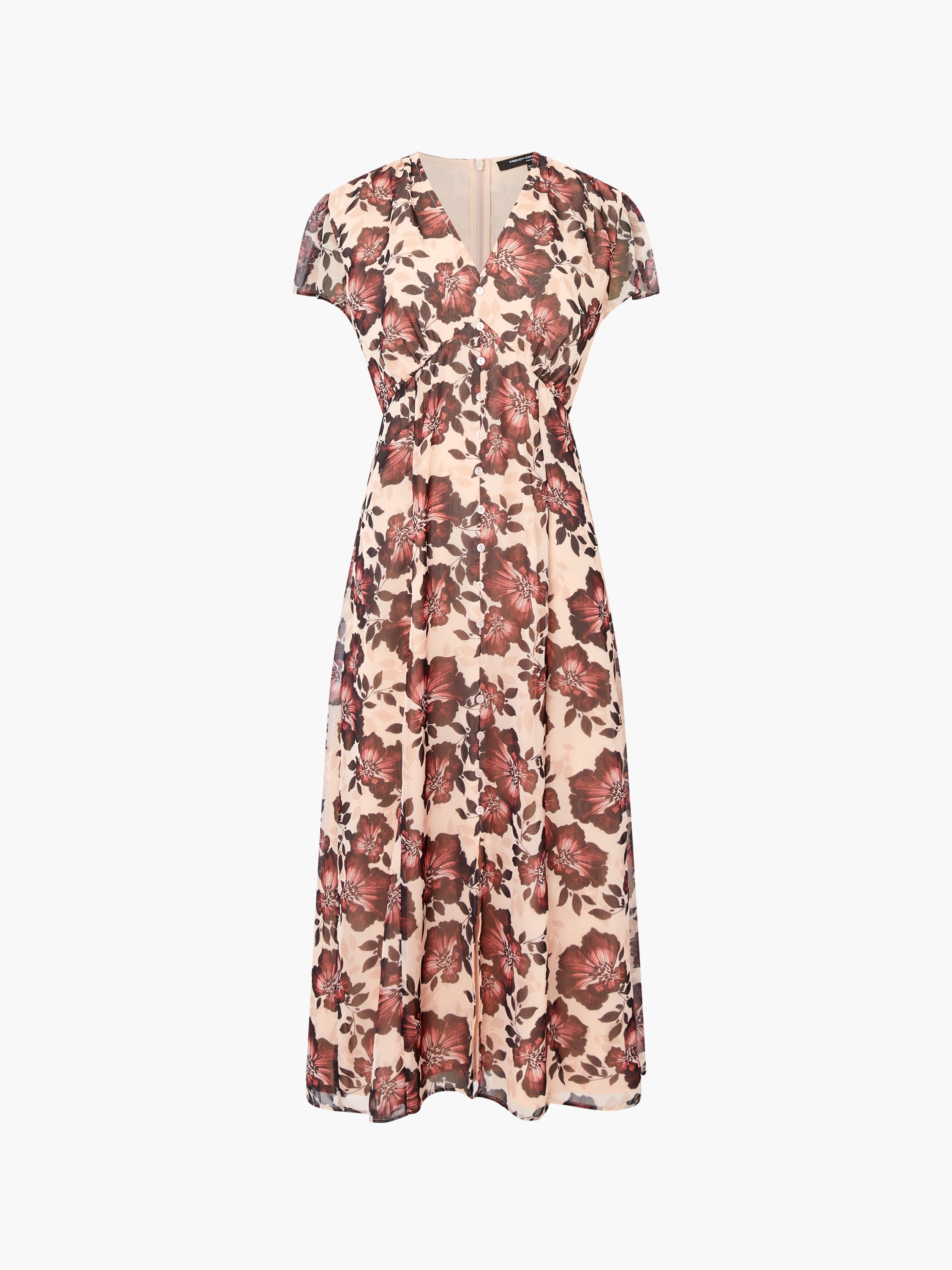 Elyse Flutter Sleeve Tea Dress