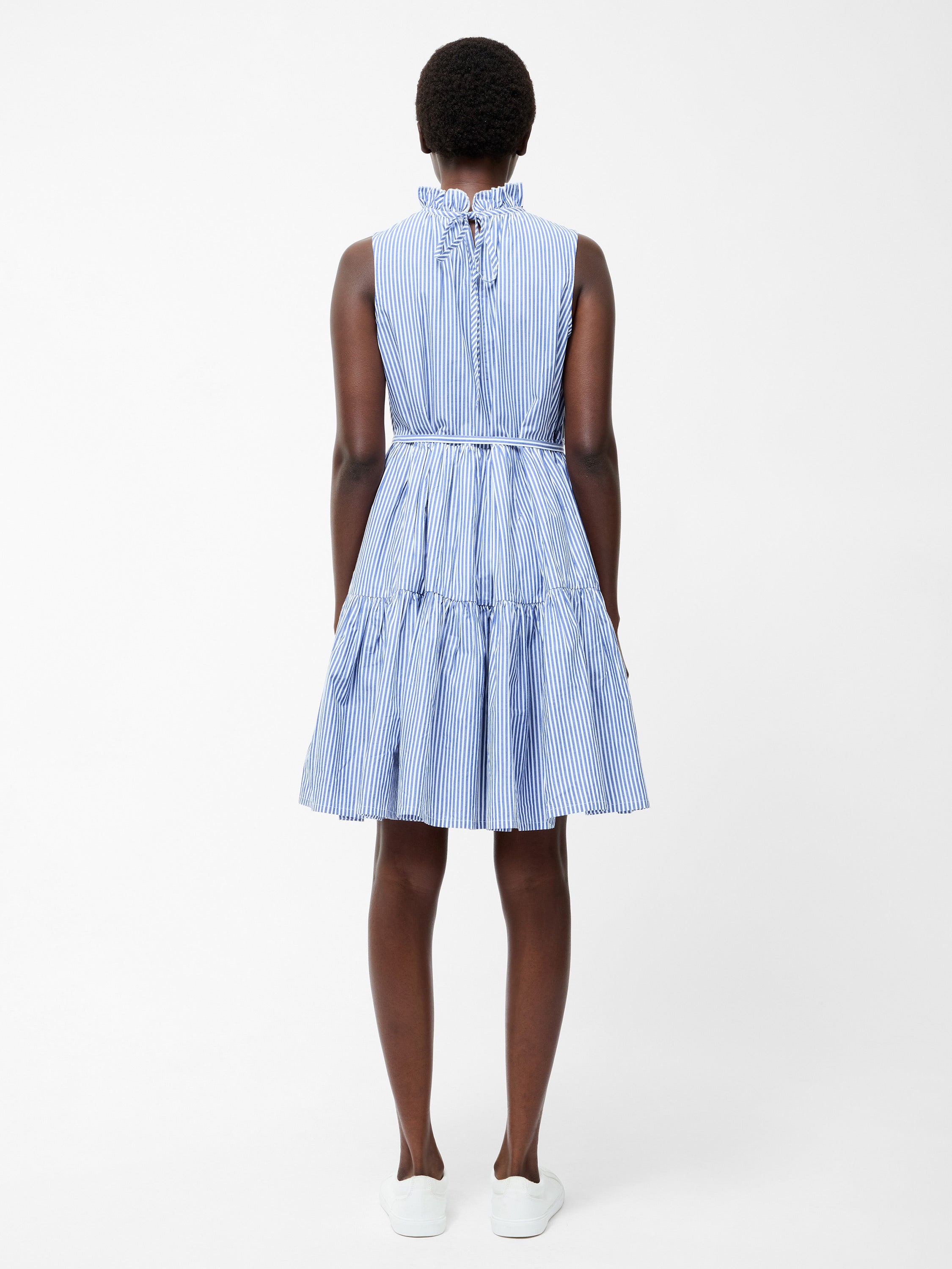 Tiered Stripe Poplin Dress