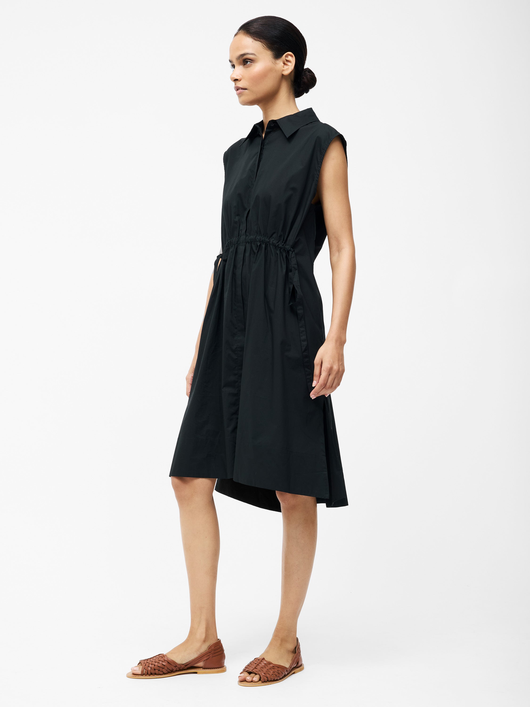 Poplin Tie Sleeveless Dress