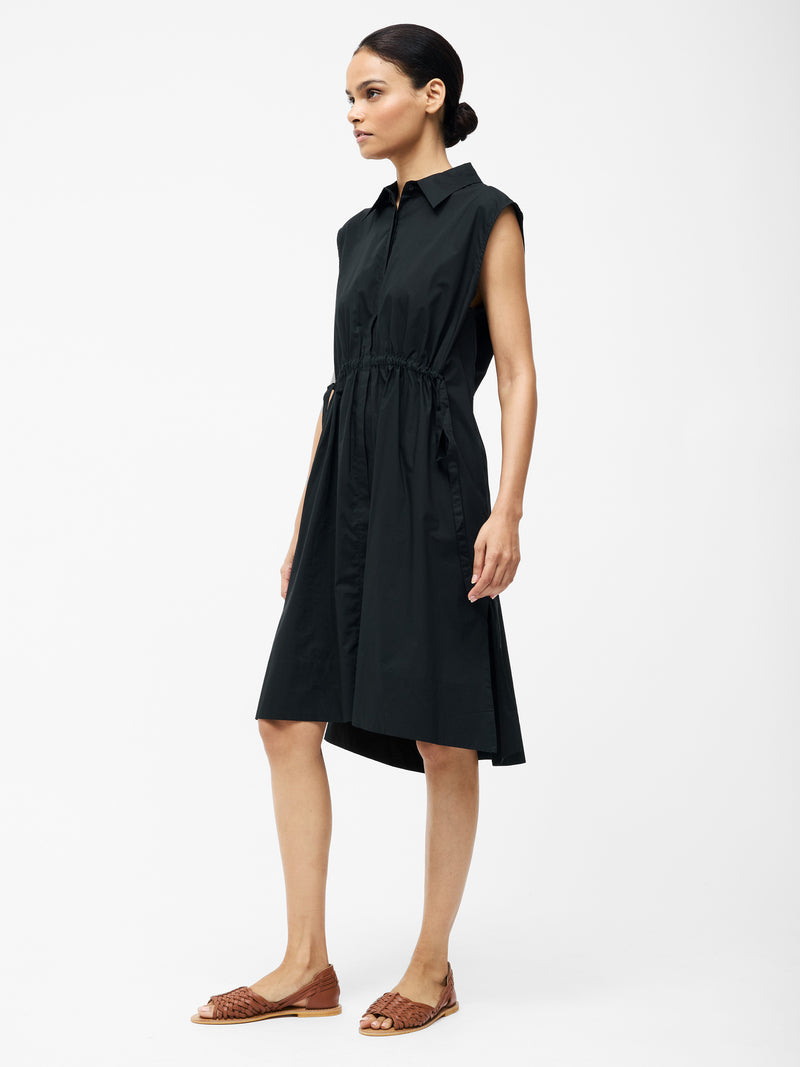Poplin Tie Sleeveless Dress