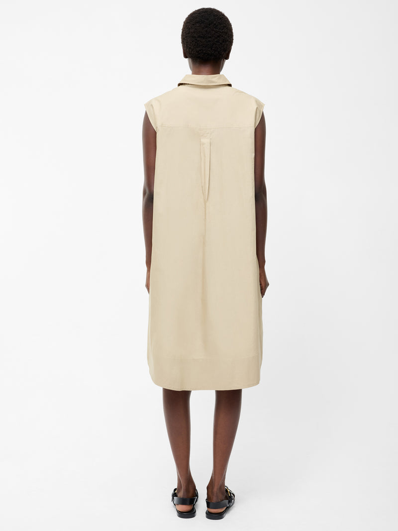 Poplin Tie Sleeveless Dress