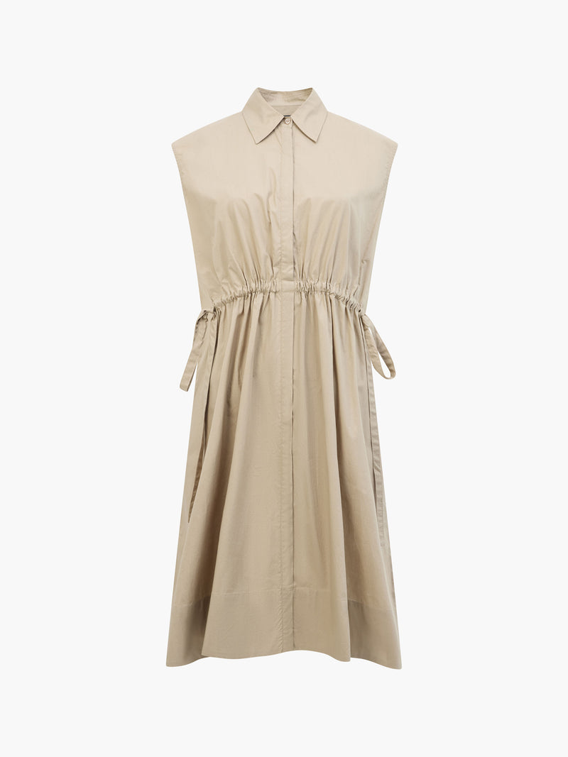 Poplin Tie Sleeveless Dress