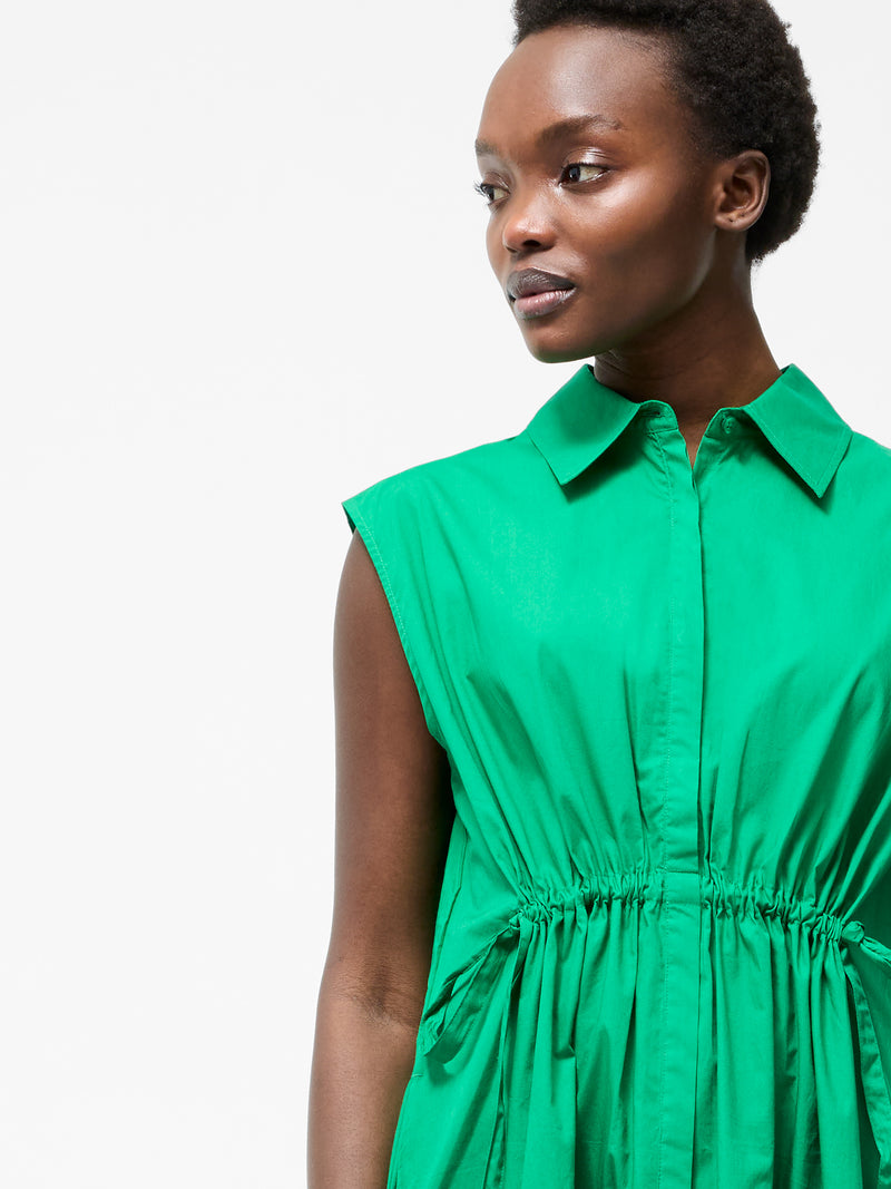 Poplin Tie Sleeveless Dress