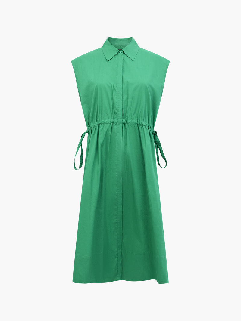Poplin Tie Sleeveless Dress