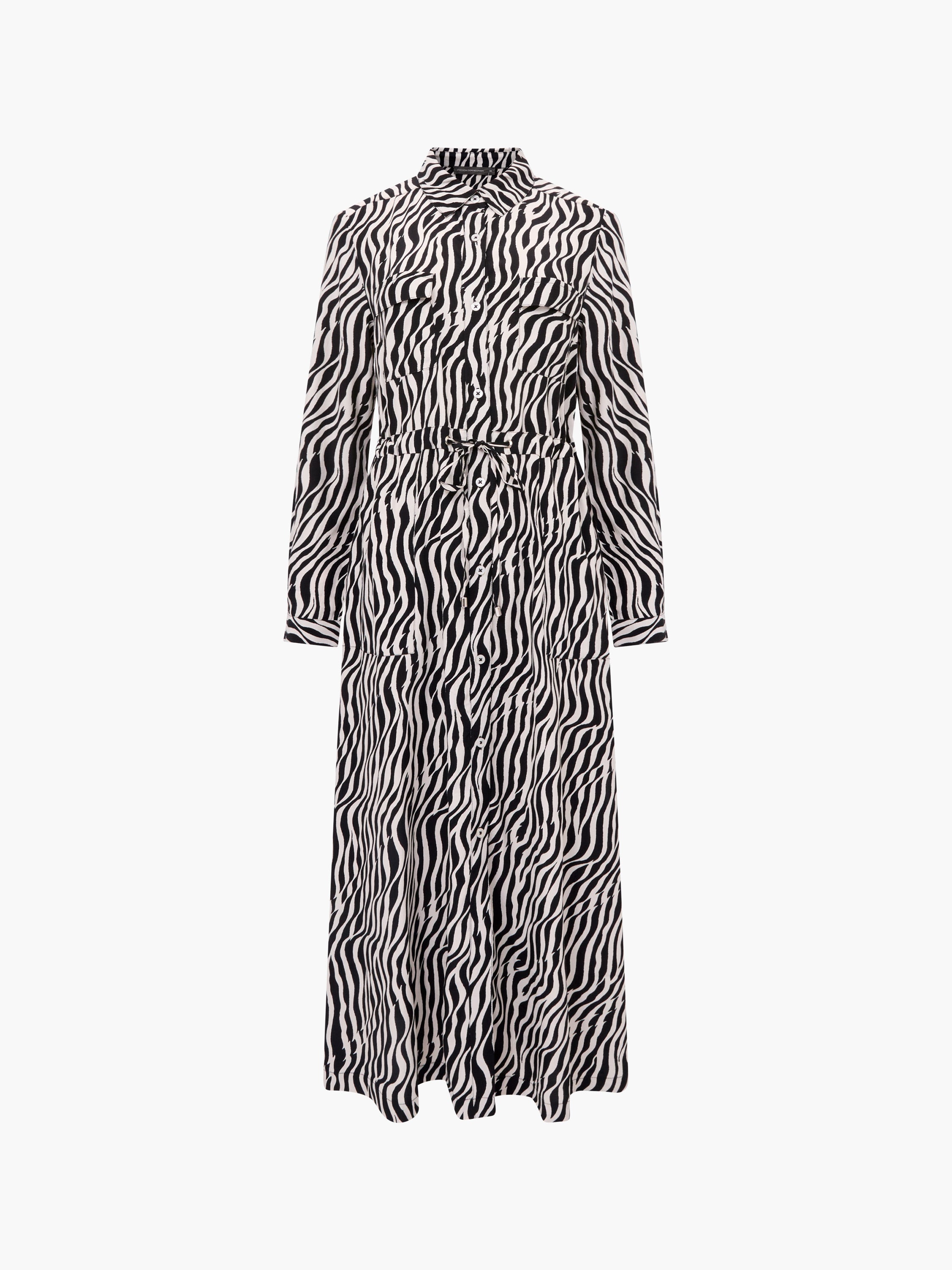 Seine Zebra Tie Shirt Dress