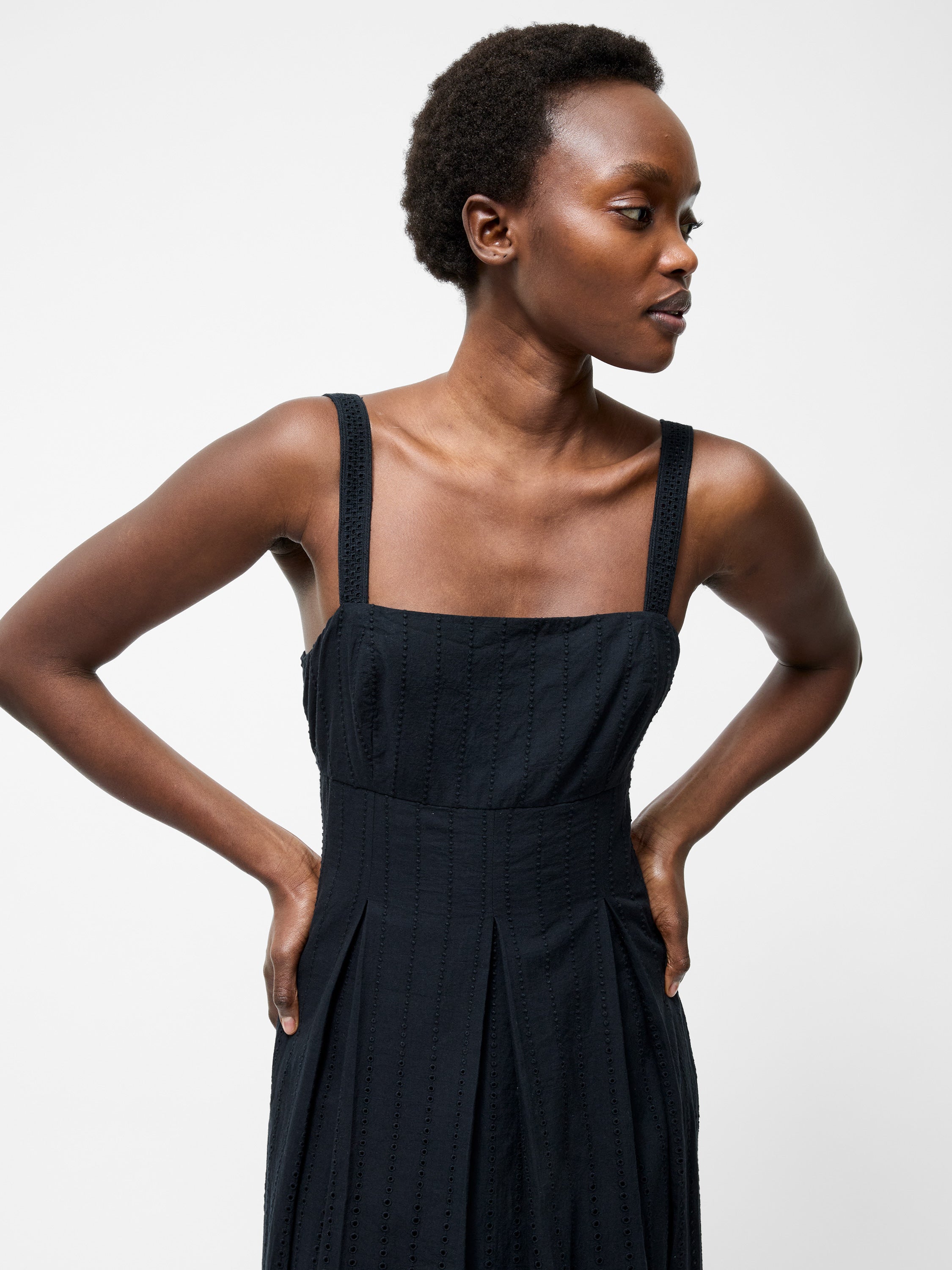 Broderie Strap Dress