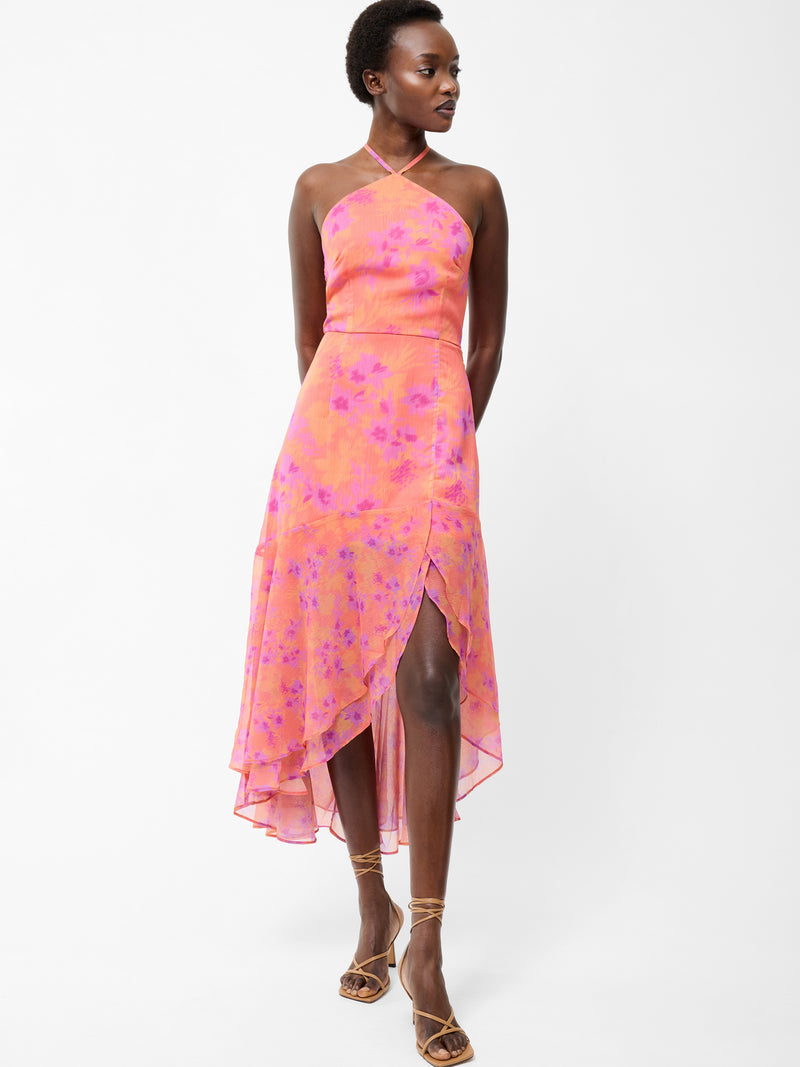 Arla Ruffle Halterneck Dress