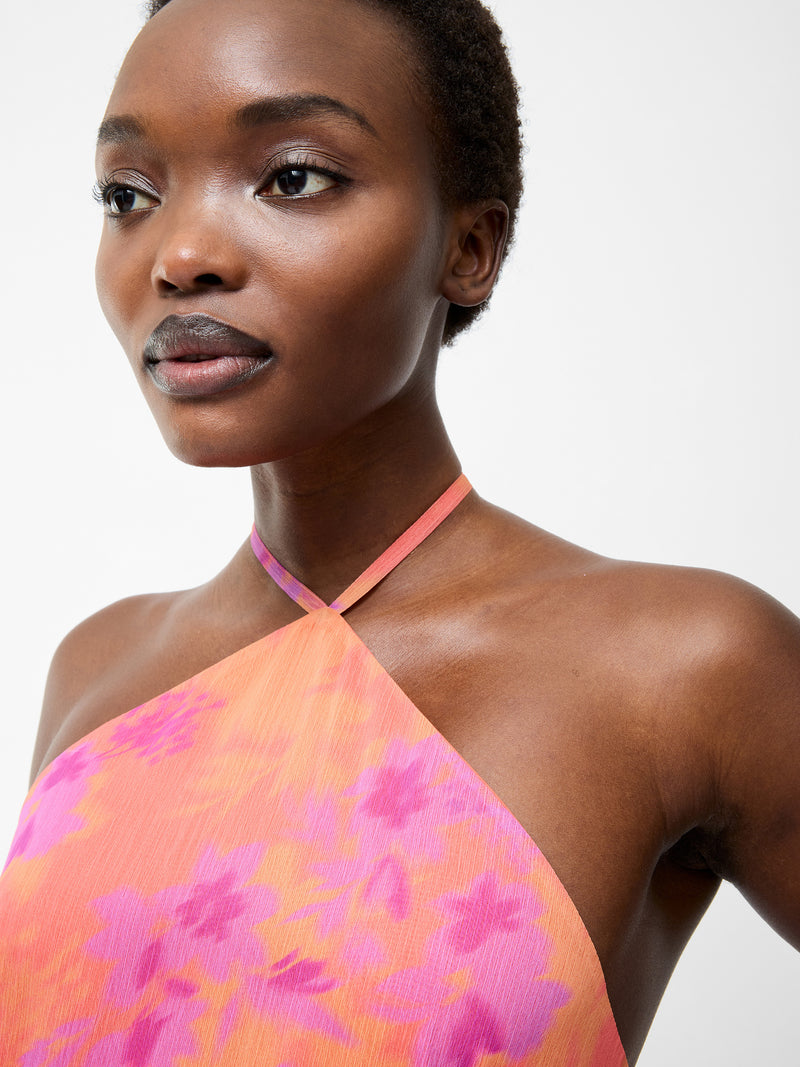 Arla Ruffle Halterneck Dress