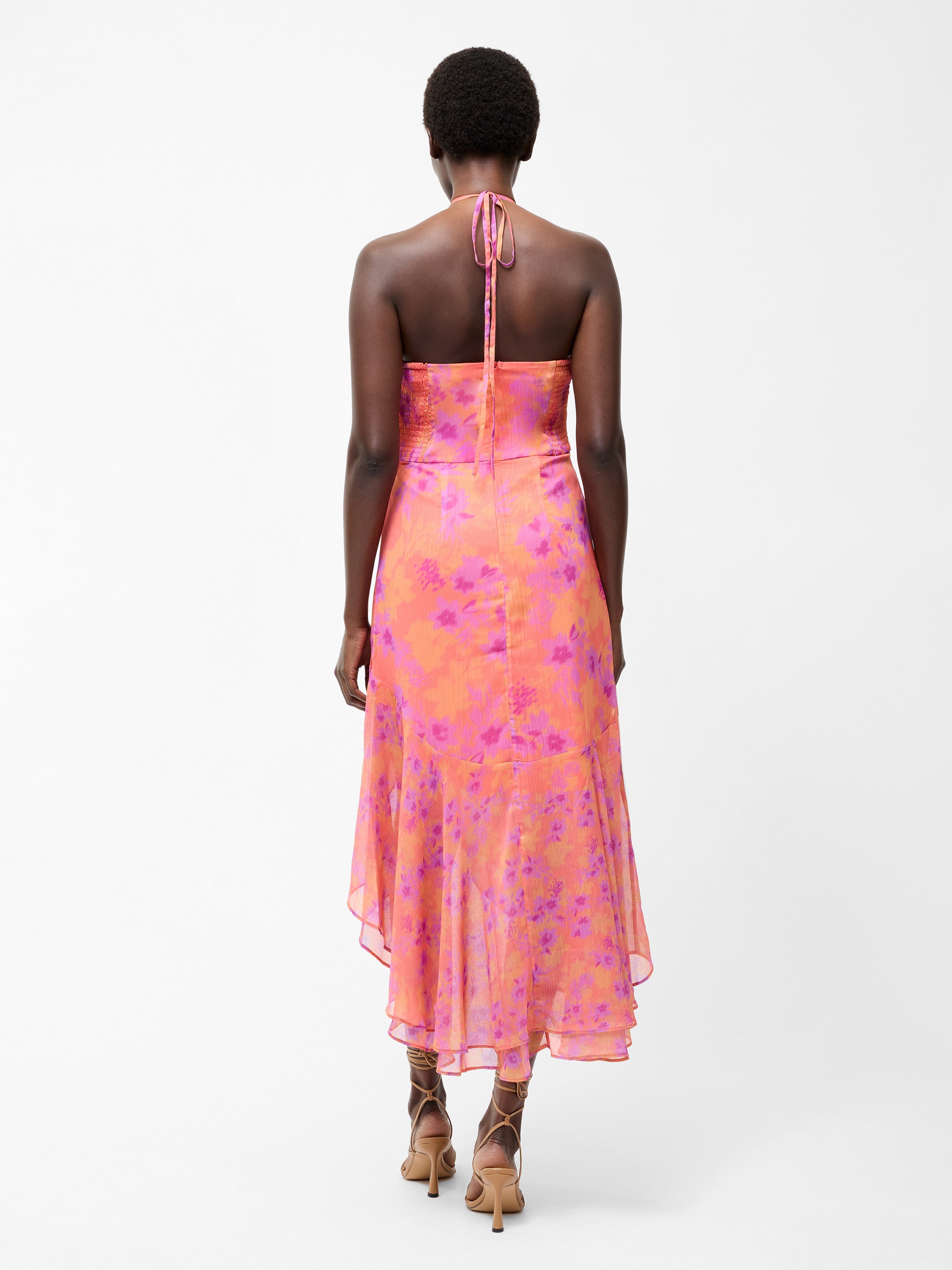 Arla Ruffle Halterneck Dress