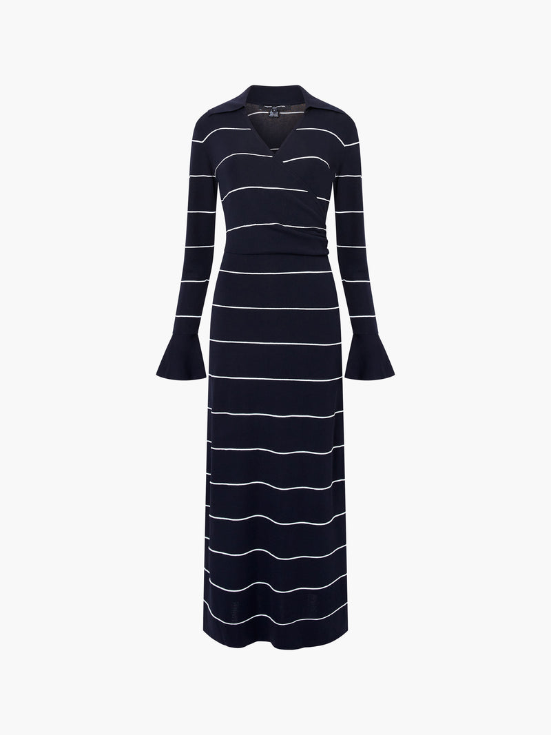 Ottie Knitted Stripe Maxi Dress