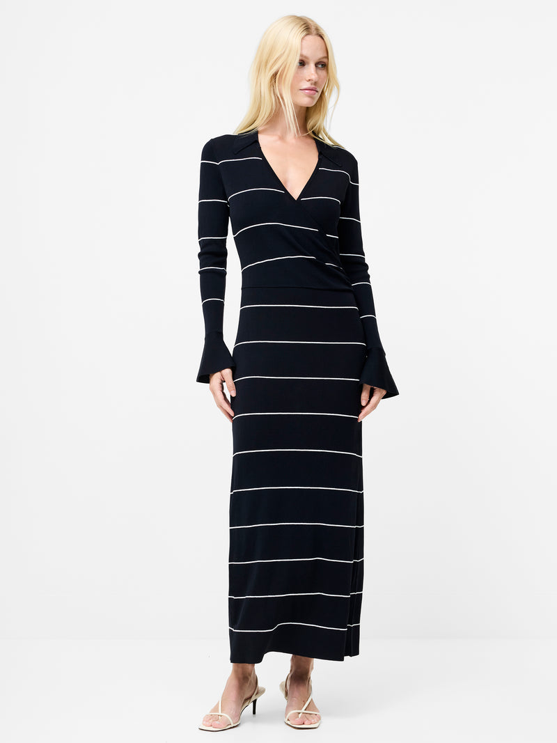 Ottie Knitted Stripe Maxi Dress