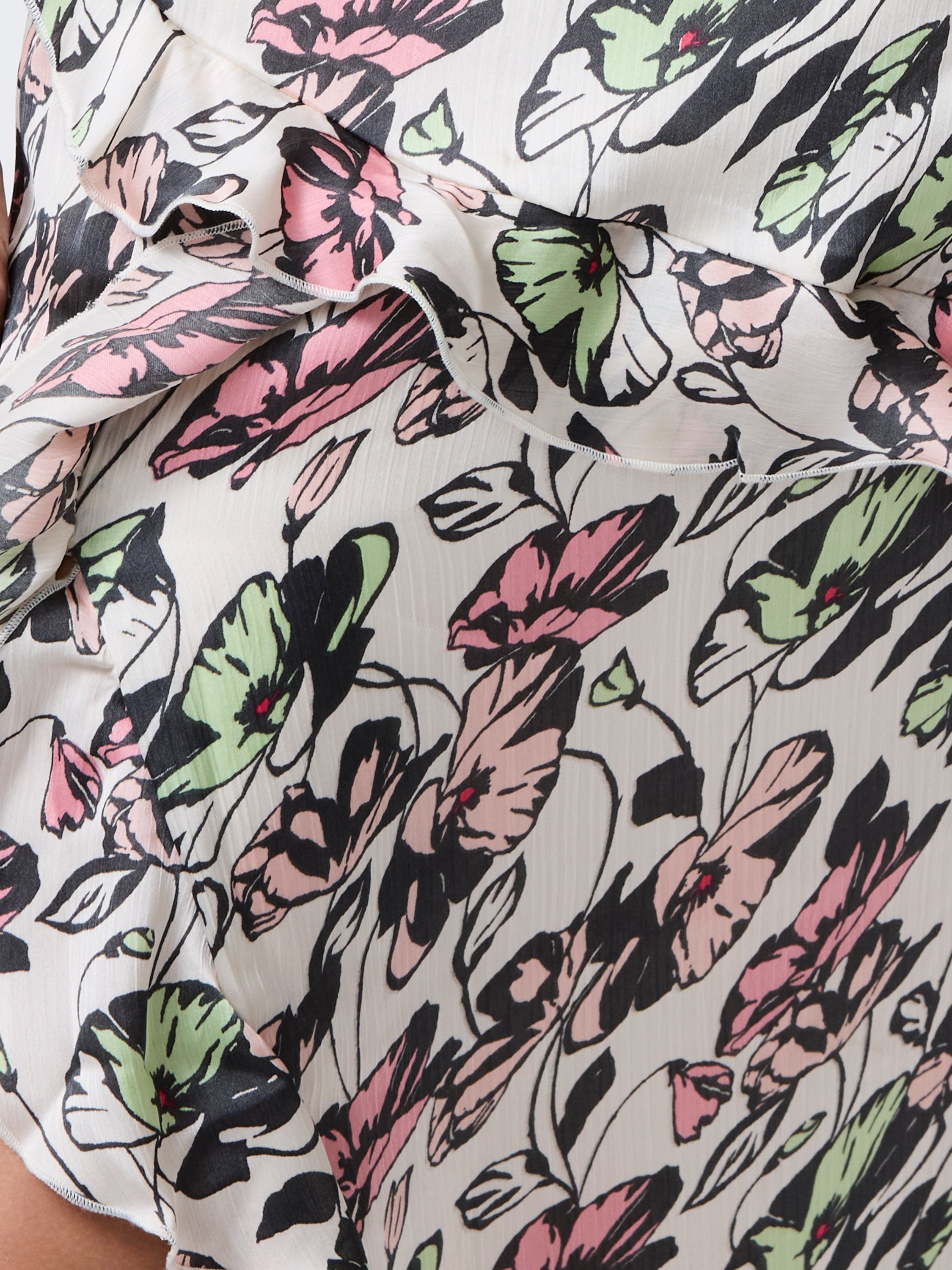 Ellie Kelsy Ruffled Slit Midi Dress