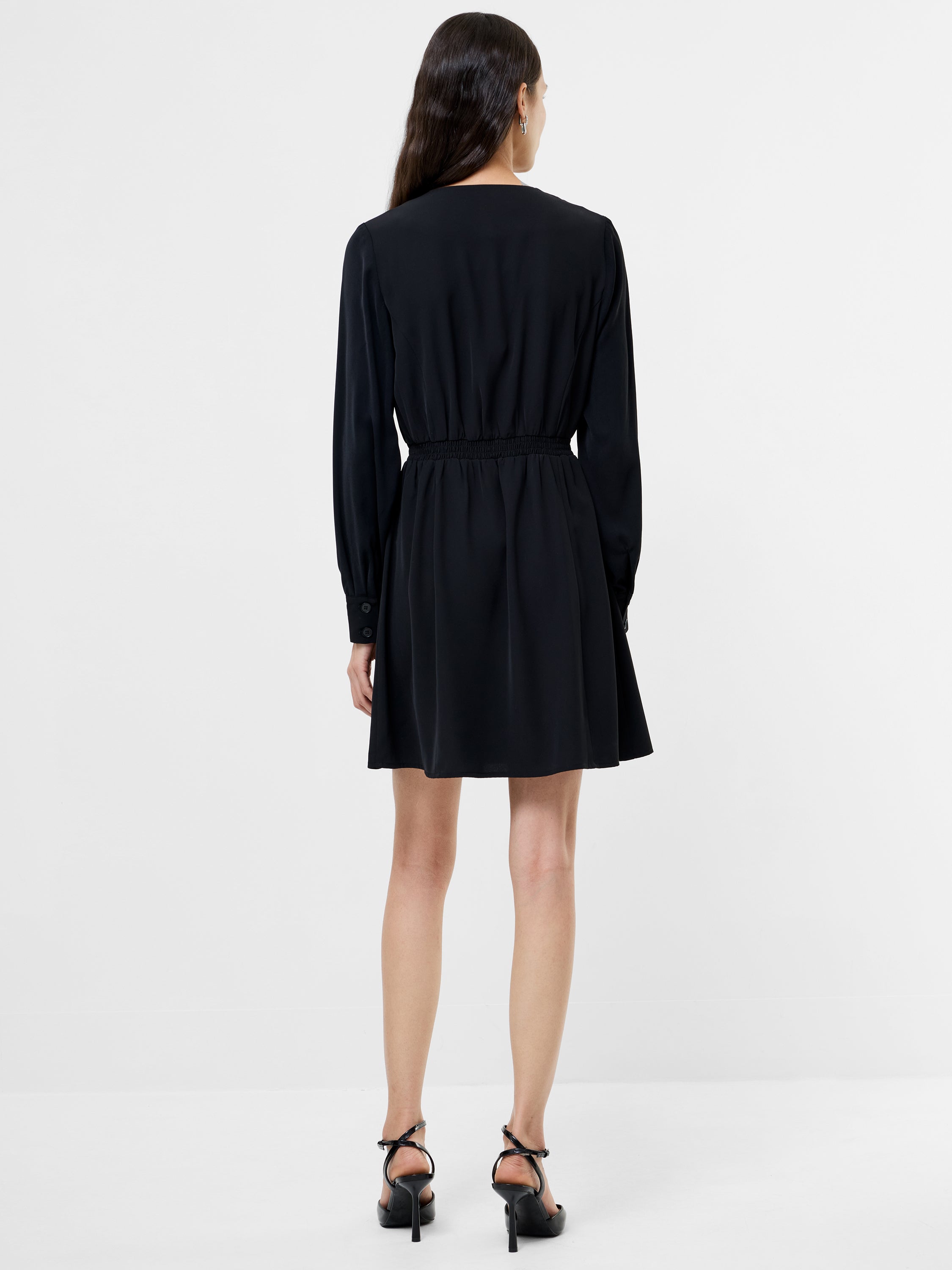 Levent Crepe Double Breasted Mini Dress