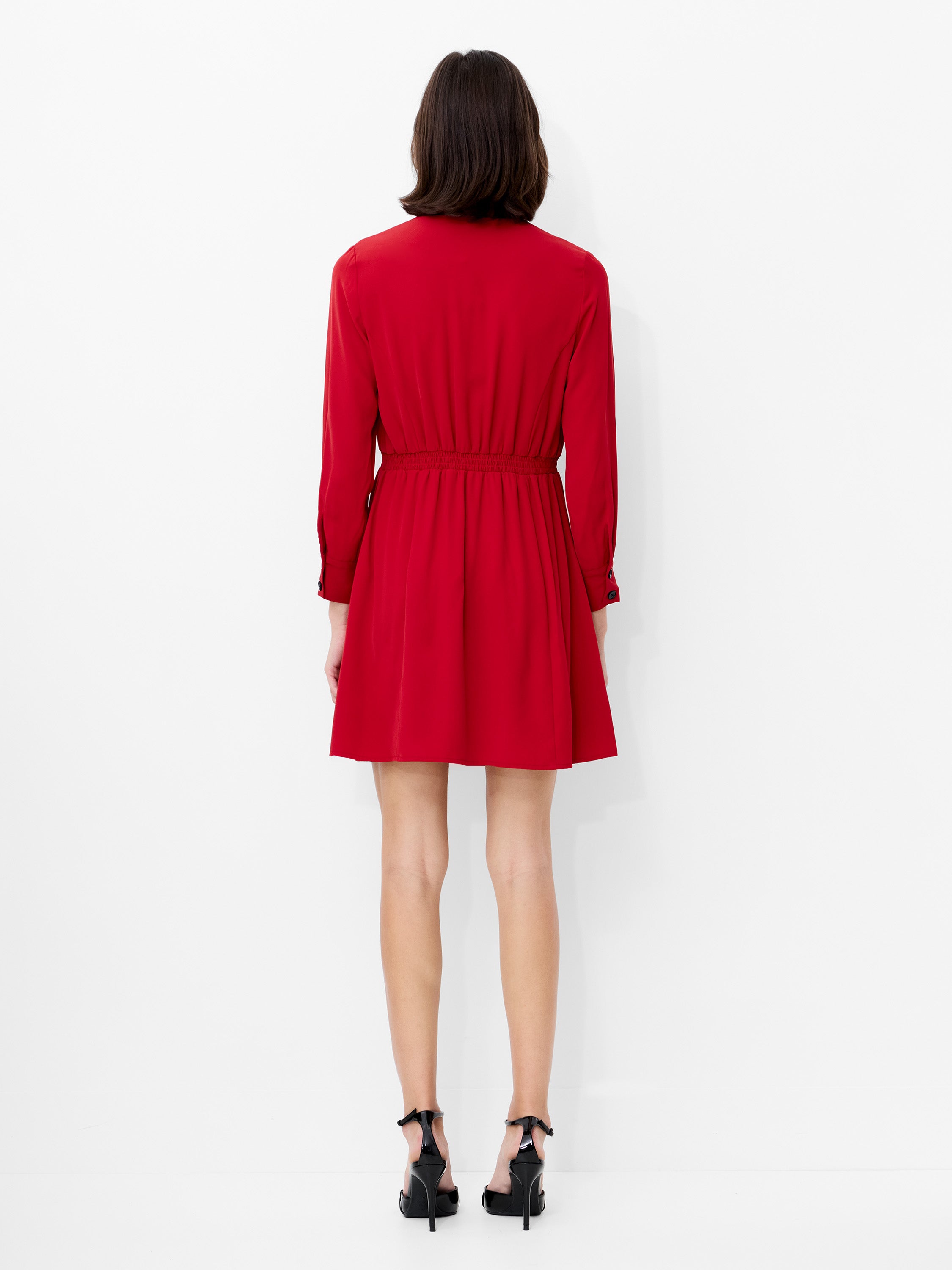 Levent Crepe Double Breasted Mini Dress