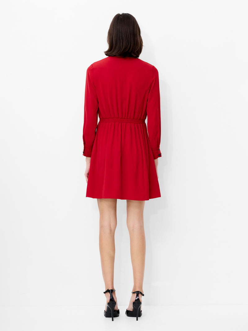 Levent Crepe Double Breasted Mini Dress