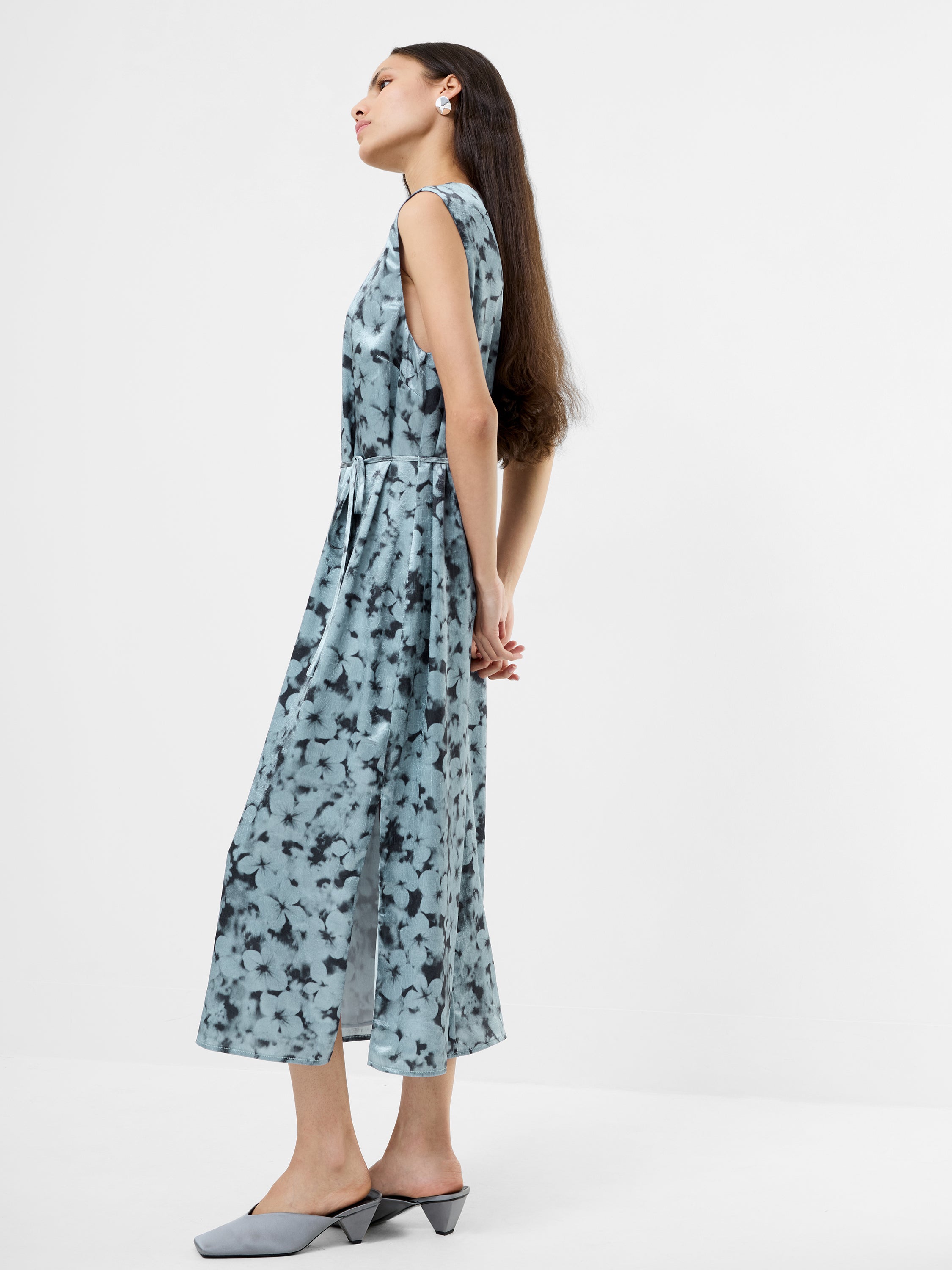 Cassie Emile Crinkle Midi Dress