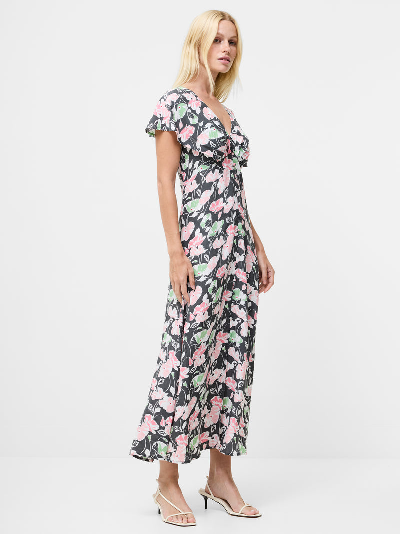 Ellie Eco Cape Sleeve Tea Dress