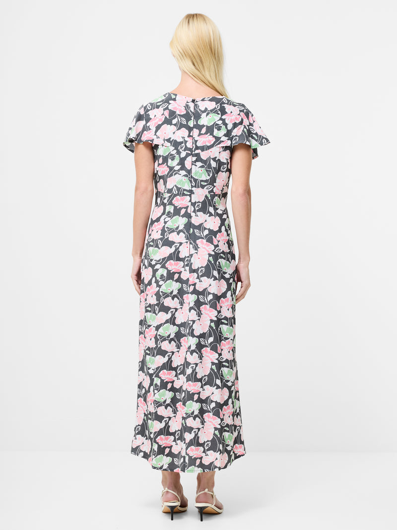 Ellie Eco Cape Sleeve Tea Dress