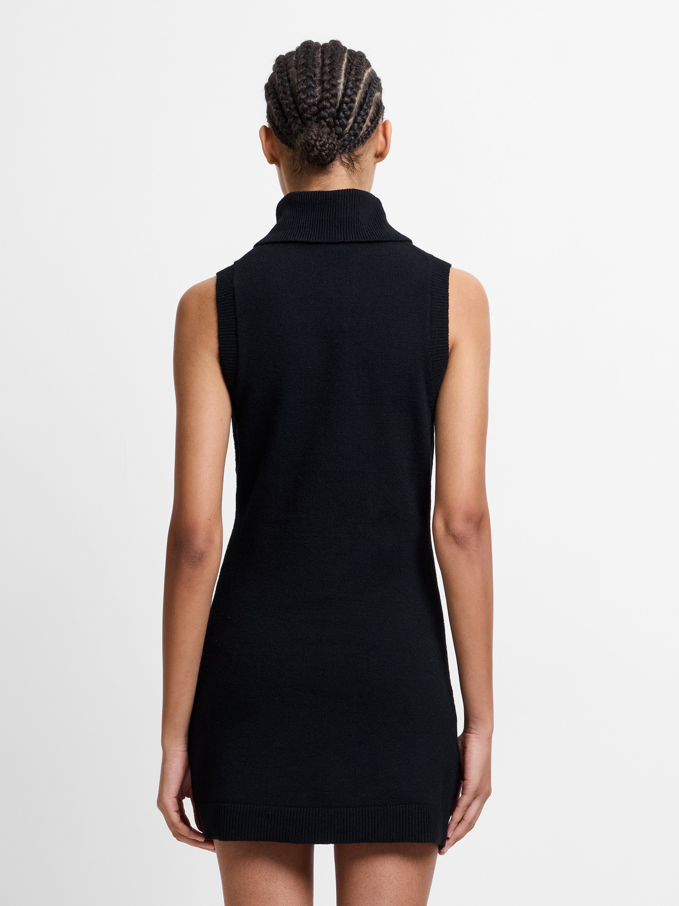 Vhari Recycled Knit Sleeveless Turtleneck Mini Dress