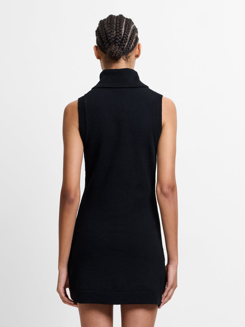 Vhari Recycled Knit Sleeveless Turtleneck Mini Dress