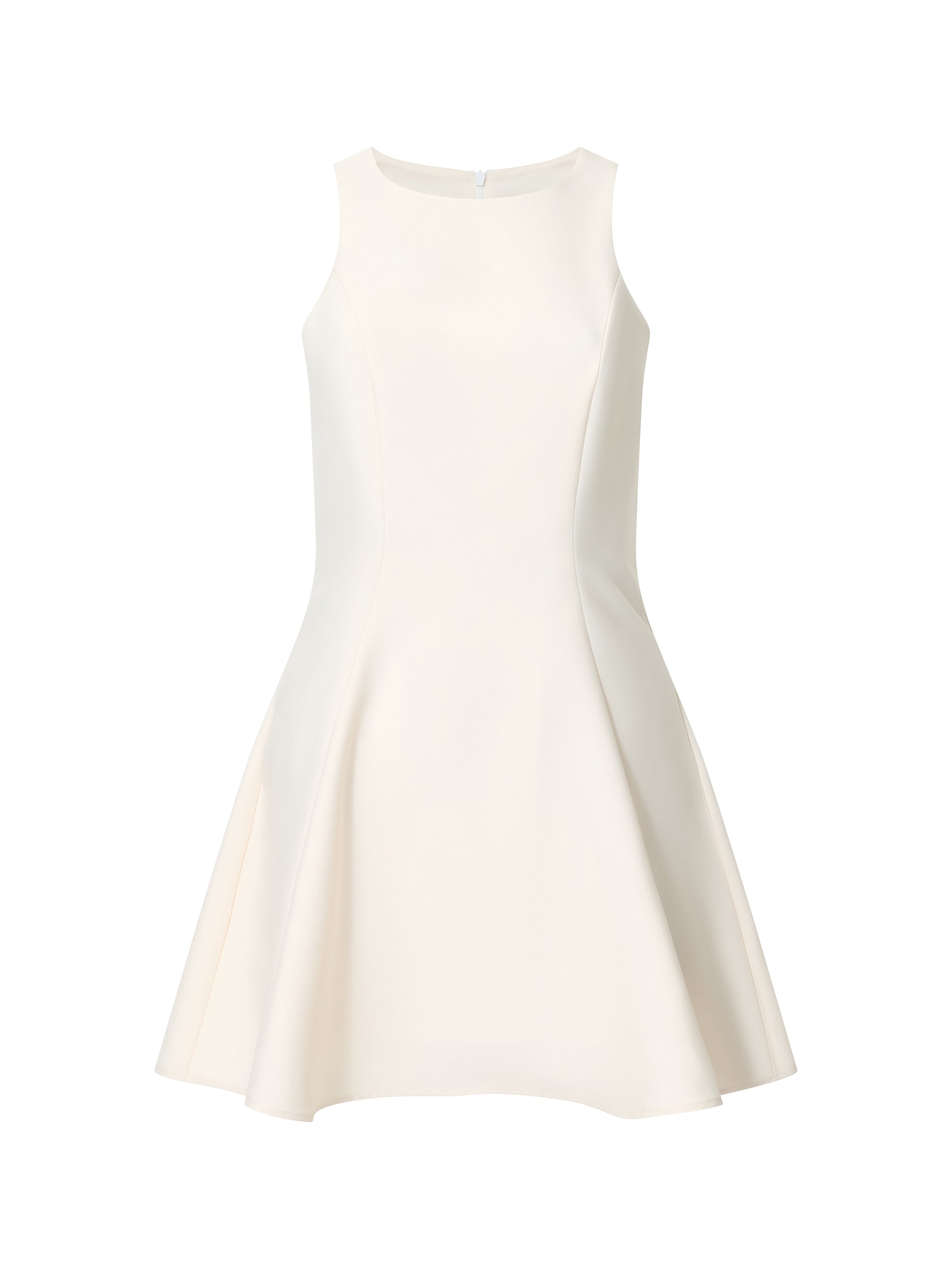 Structured Taffeta Flare Mini Dress