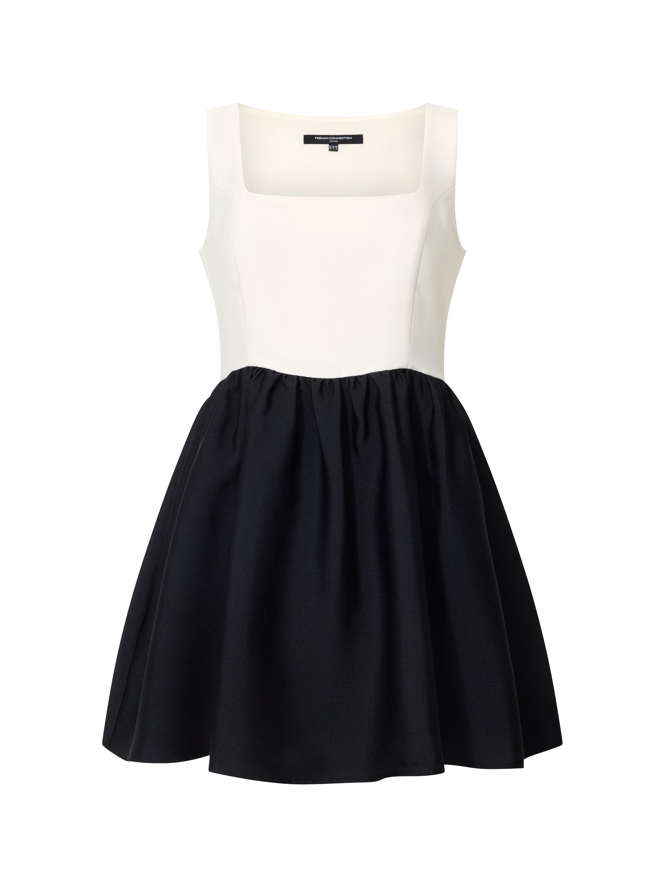 Structured Square Neck Sleeveless Mini Dress