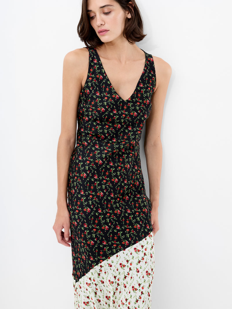 Julia Ditsy Bloom Two Tone Dress