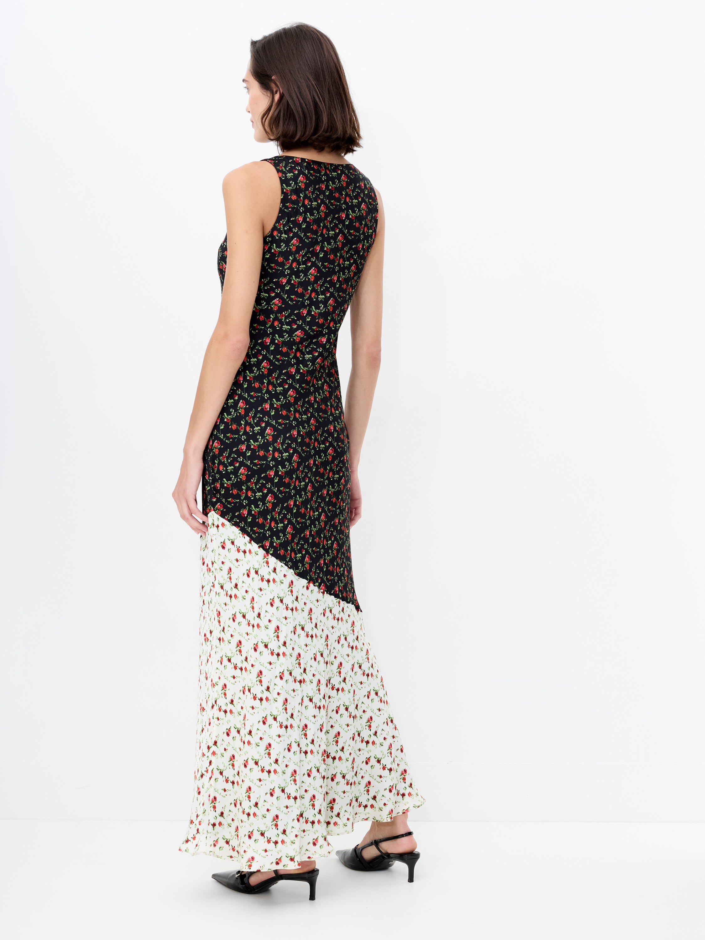 Julia Ditsy Bloom Two Tone Dress