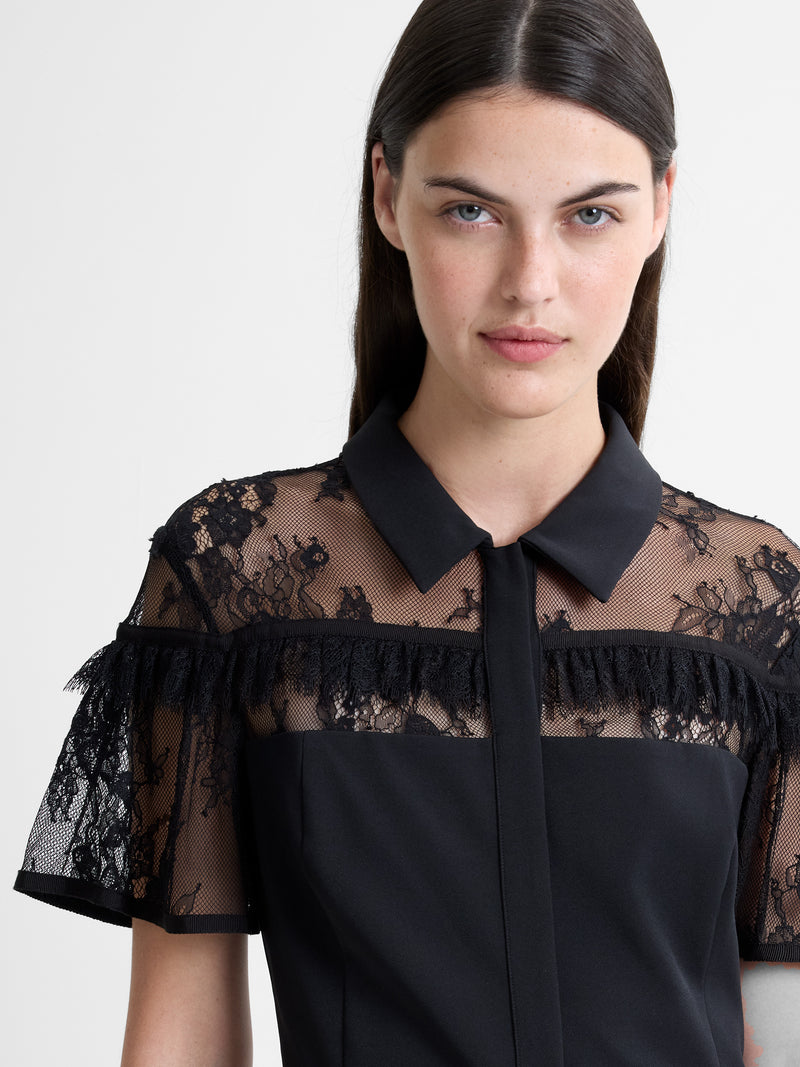 Miles Lace Mix Shirt Dress