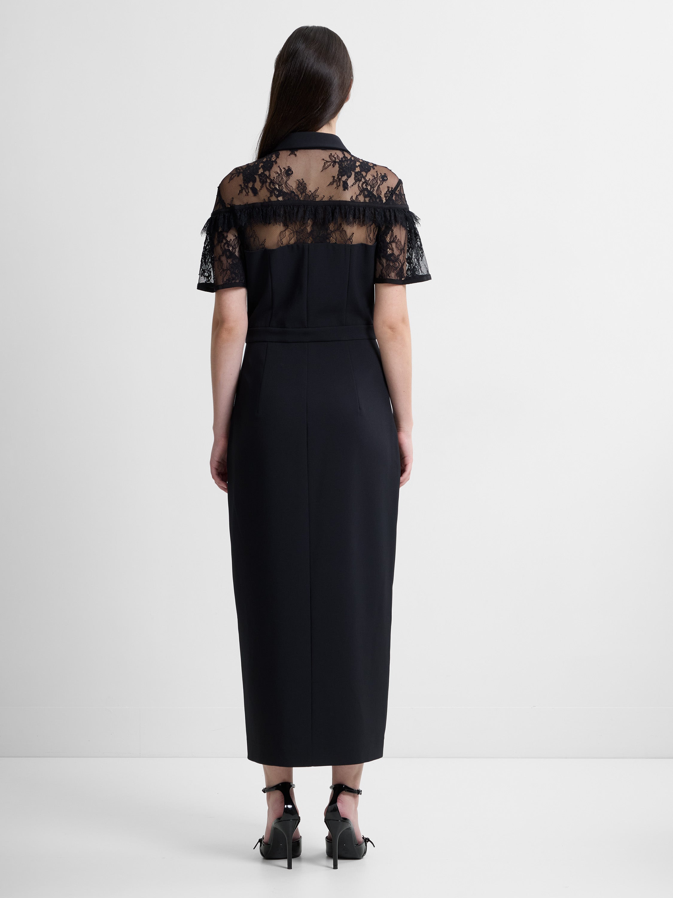 Miles Lace Mix Shirt Dress