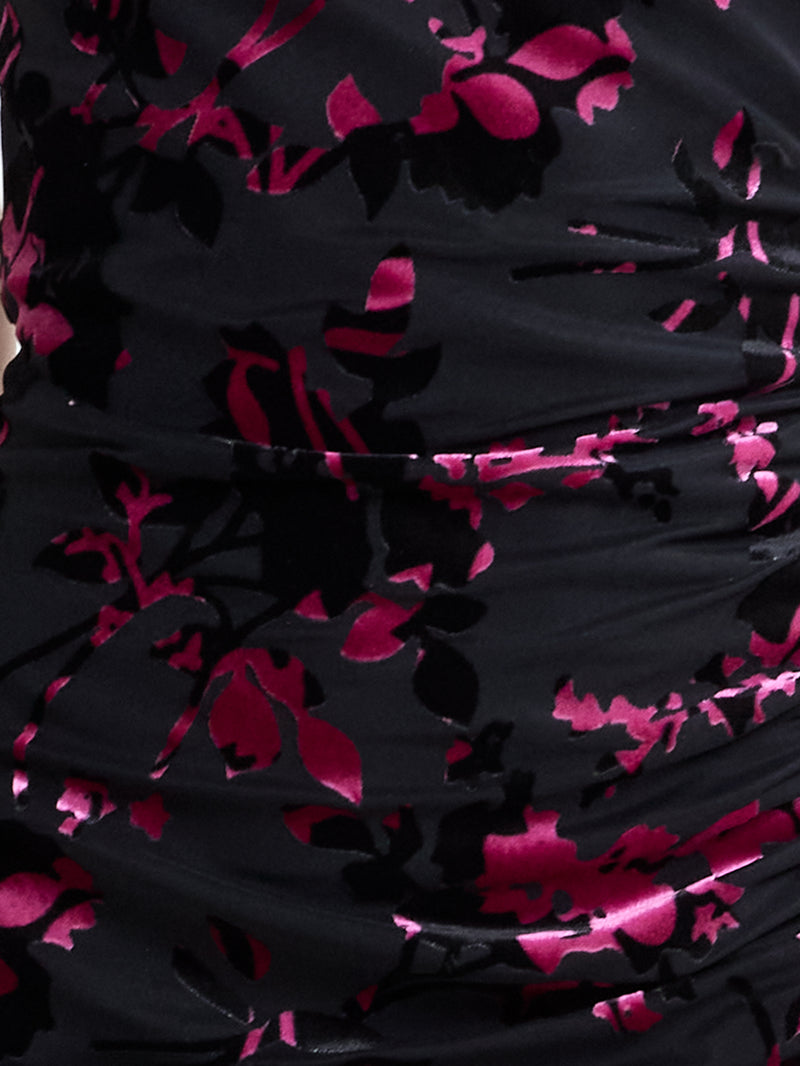 Idina Devore Sleeveless Draped Midi Dress