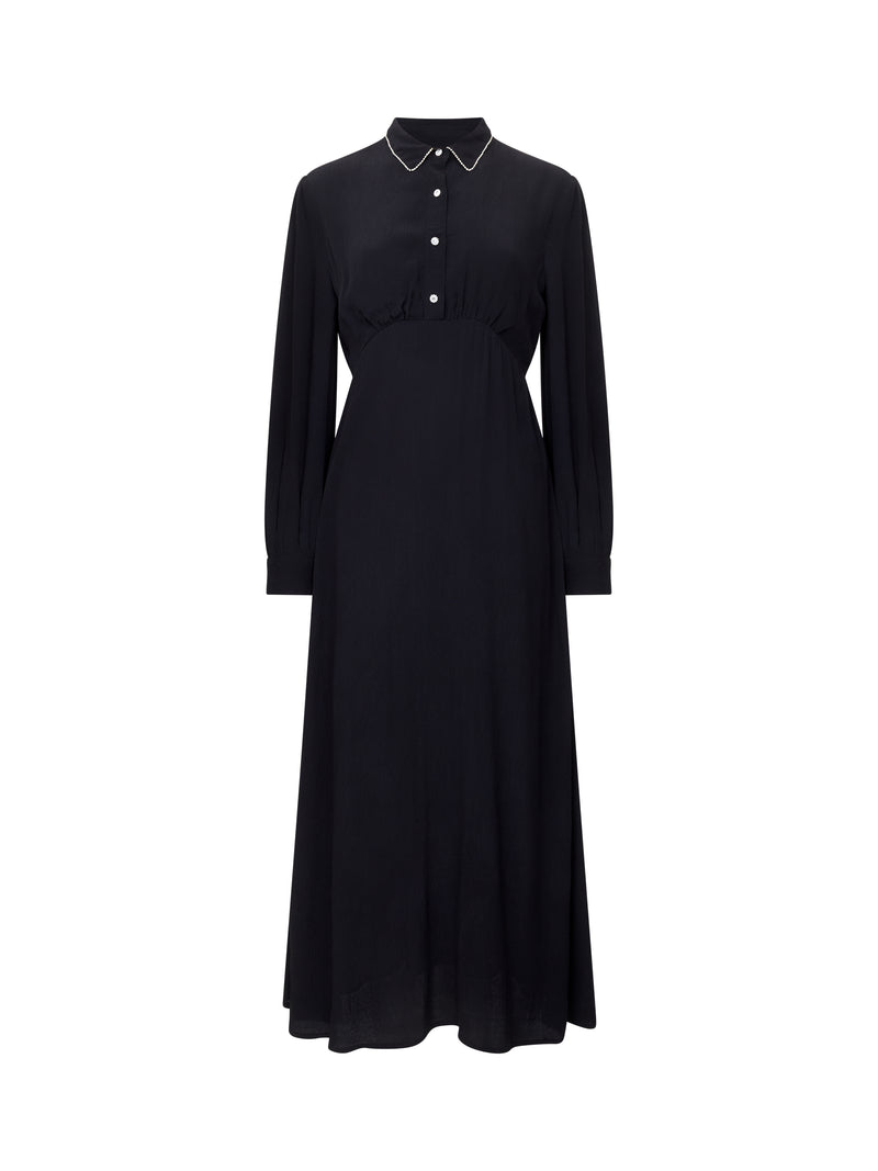 Lizzy Eco Diamante Collar Midi Dress