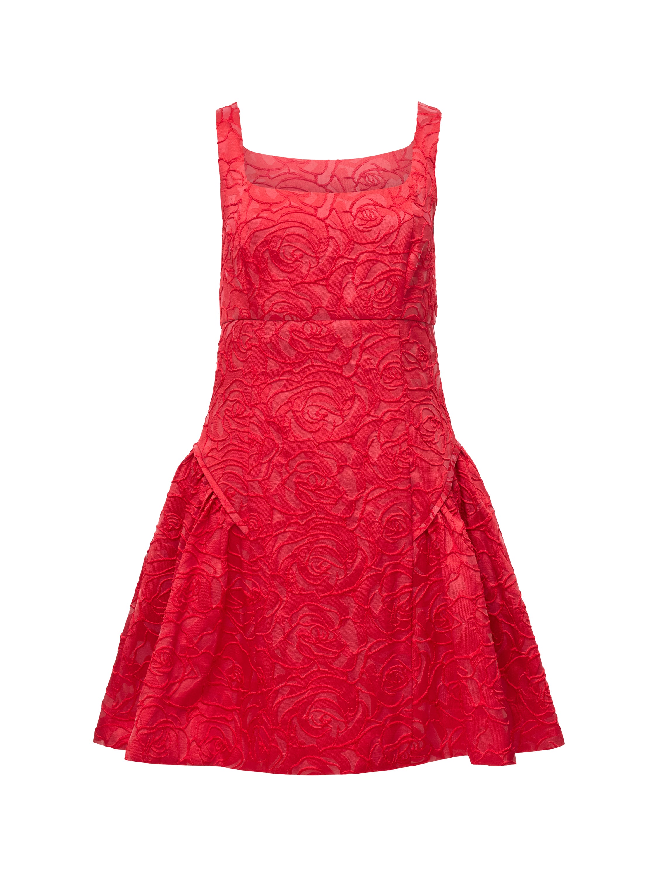 Crea Jacquard Flared Mini Dress