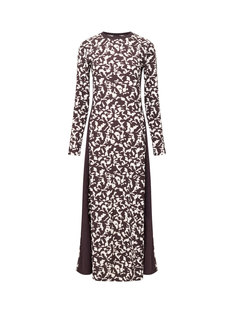 Kelly Print Jersey Long Sleeve Dress