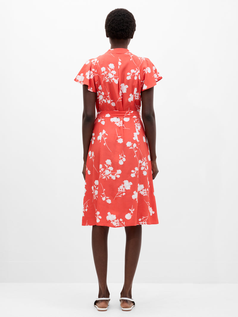 Alessandra V-Neck Tie Belt Dress