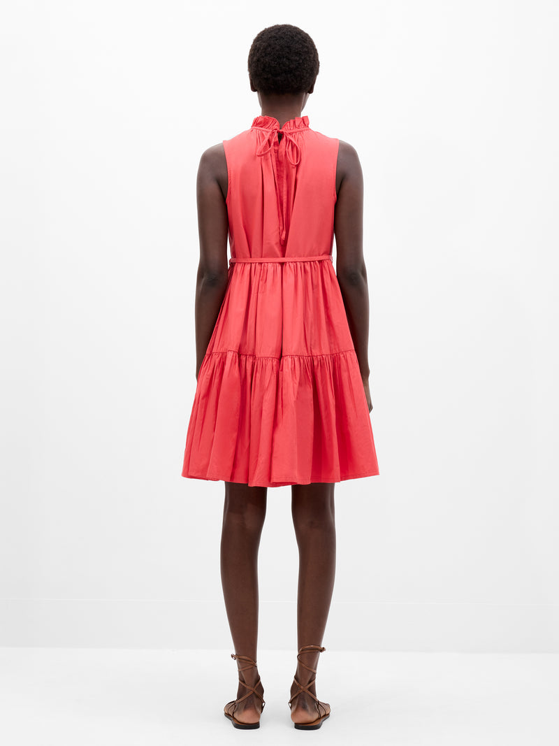 Tiered Poplin Dress