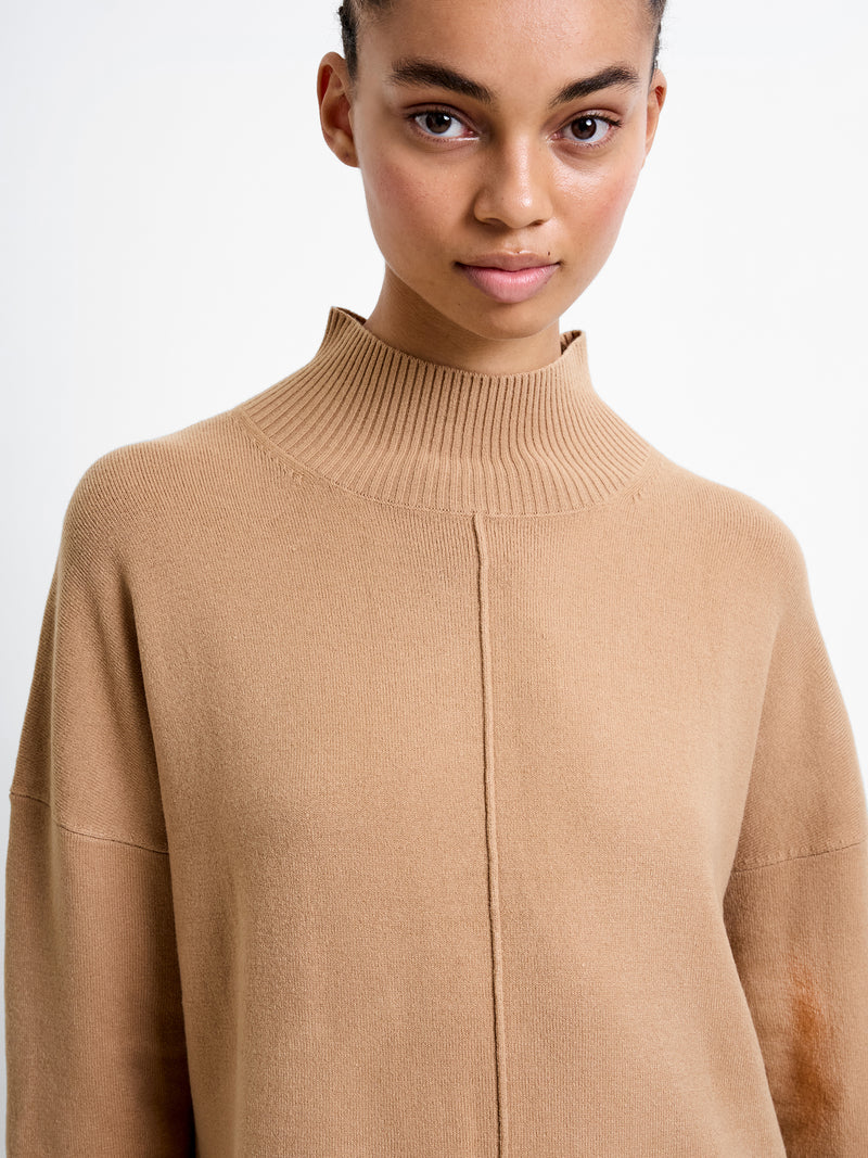 Babysoft Knit Roll Neck Seam Dress