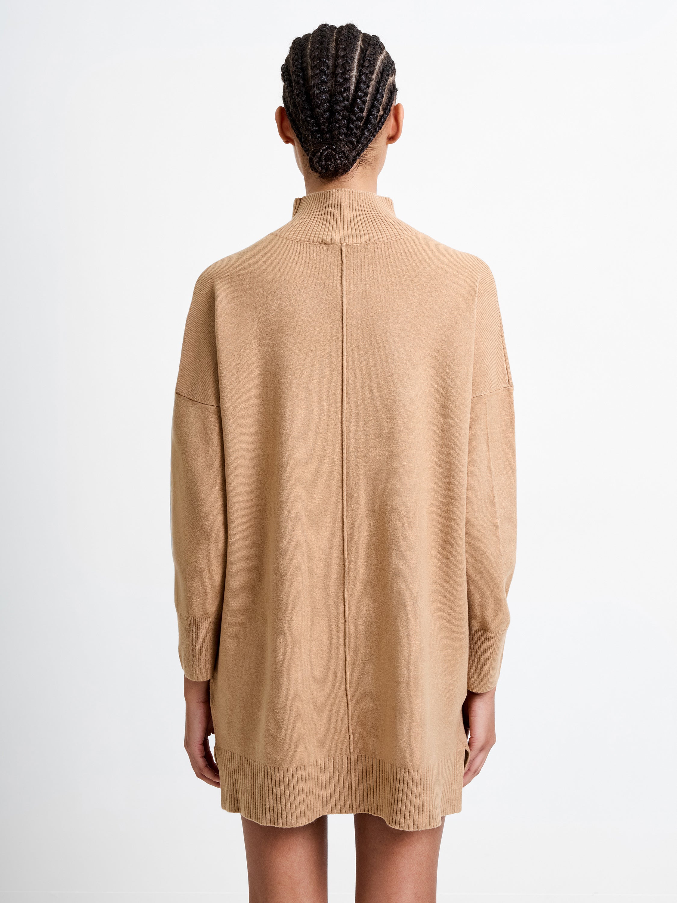 Babysoft Knit Roll Neck Seam Dress