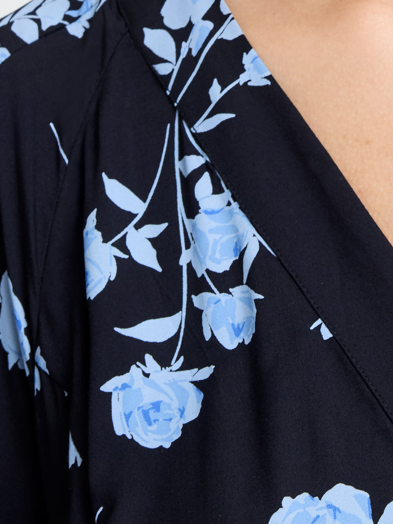 Alessandra Puff Sleeve Belted Dress